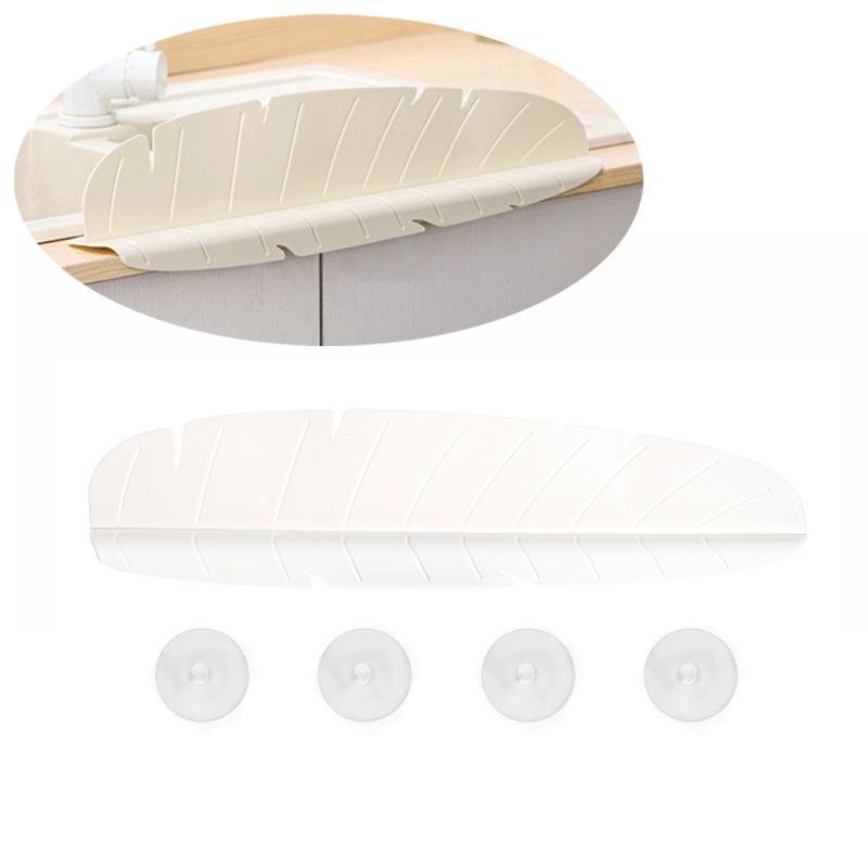 

1PC Creative Leaf Silicone Sink Baffle Splash Guard with Sucker Kitchen Sink Dishwashing and Vegetable Partition Easy To Install