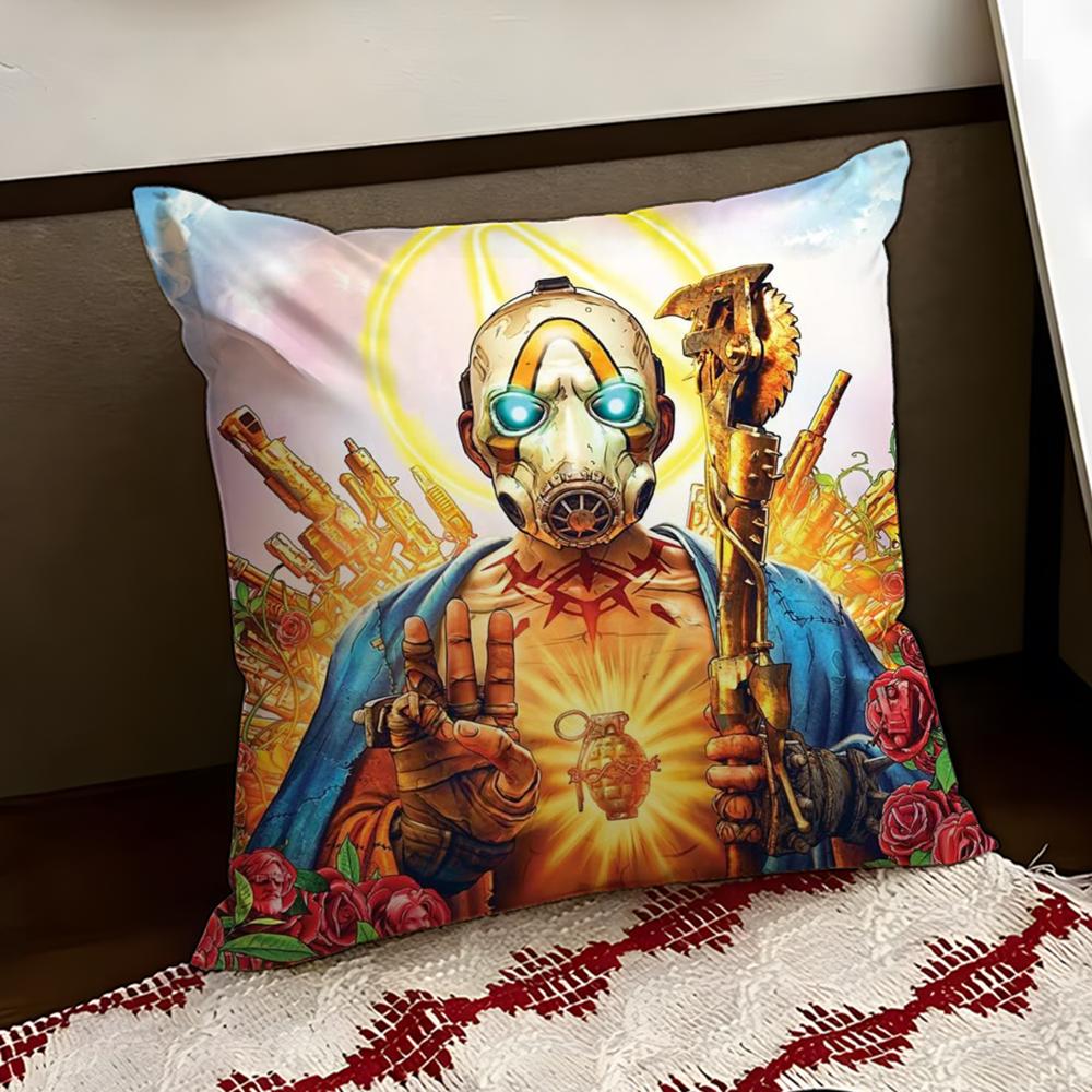 Game BBorderlandsS Cushion Cover Reversible Soft Durable Pillow Cover Home Car MultiScene Use for Daily Comfort
