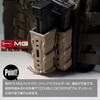 LayLax BATTLE STYLE Bite Mag Hand Gun Quick Mag Holder 2 Pieces BK Survival Game Supplies