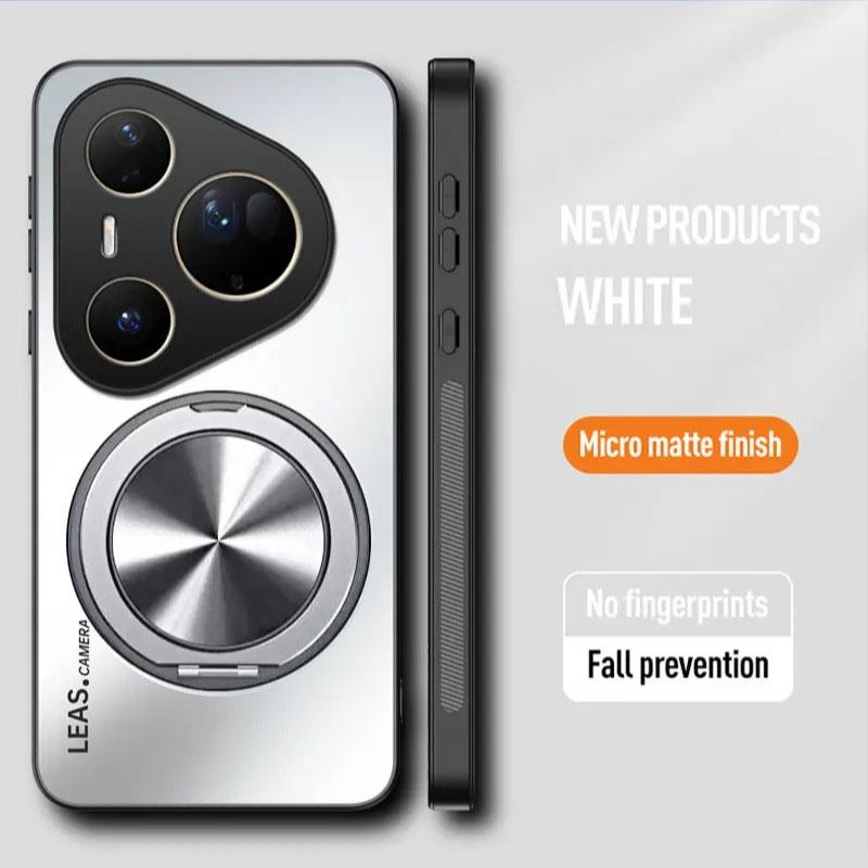 AG Matte Magnetic Case for HUAWEI Pura 80 Pro Plus 80 Ultra Ring Holder Wireless Charging Hard Cover for Pura 70 P60 P50 P40 P30