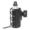 1 Pc Black Aluminum Alloy+PU Motorcycle Water Cup Bottle Bracket Handlebar Mount