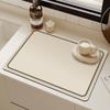 Minimalistisch Geometrisch Patroon Beige Keuken Spoelbak Mat Antislip Absorberend Afwas Droogmat Neutrale Kleuren Makkelijk Schoon Waterdicht