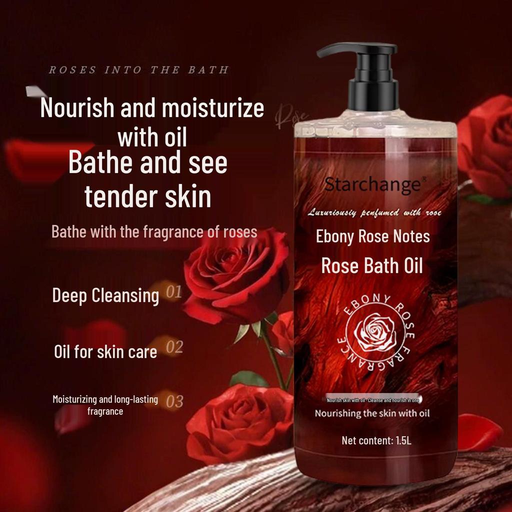Camellia Pomegranate & Ebony Rose Moisturizing Shower Gel, Long-lasting Fragrance, Family Size 1L