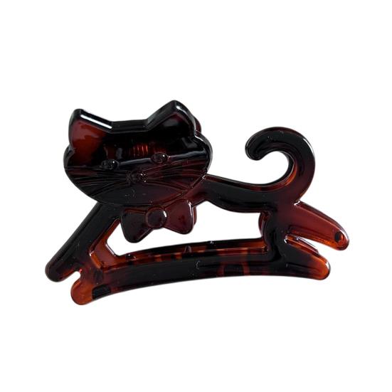

Hair Claw Cat Shape Stable Anti-Slip Design Hair Clip Back Head Large Hair Claw Lightweight Half-Tied Hair Accessory червоний