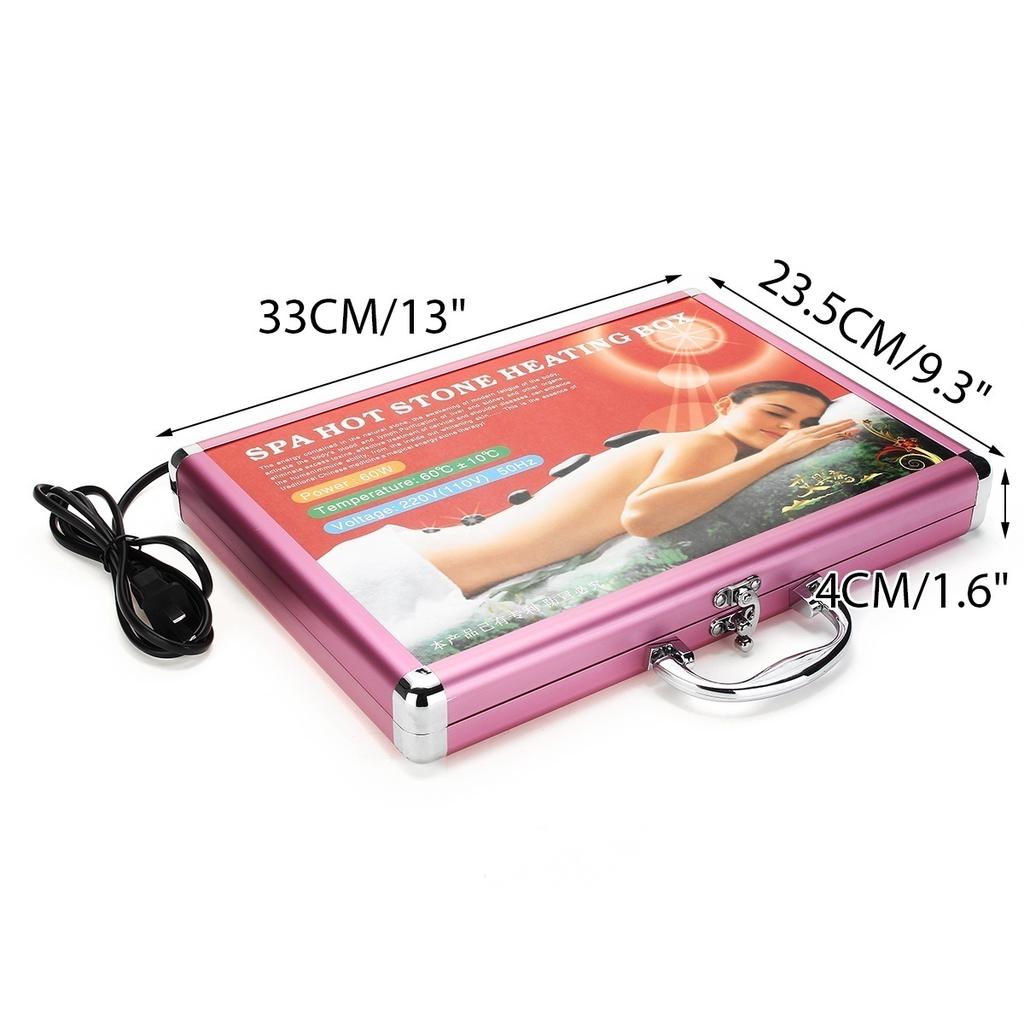 Buy Professional Electric Hot Spa Stone Rock Heating Heater Box Massage Warmer Case at