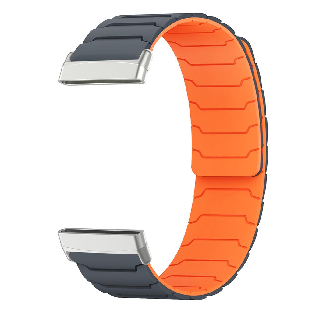 Magnetic loop strap for Fitbit watch versa 4/3 two color silicone band for versa 2/1 sport Bracelet replacement Wristband