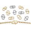 20pcs Stainless Steel S Shape End Clasps Hooks Necklace Bracelet Clasps Connectors For DIY Jewelry Making Accessories Supplies