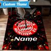 Custom Name Bayern Munich Crest Art Rug Game Carpet, Floor Mat for Bedroom Living Room Entryway Rug, Home Decor Idea Gift for Christmas birthday