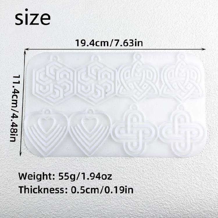 Fashion Celticed Knot Earring Mould Craft from Silicone Portable for Home Studios and Jewelry Making Classes Use