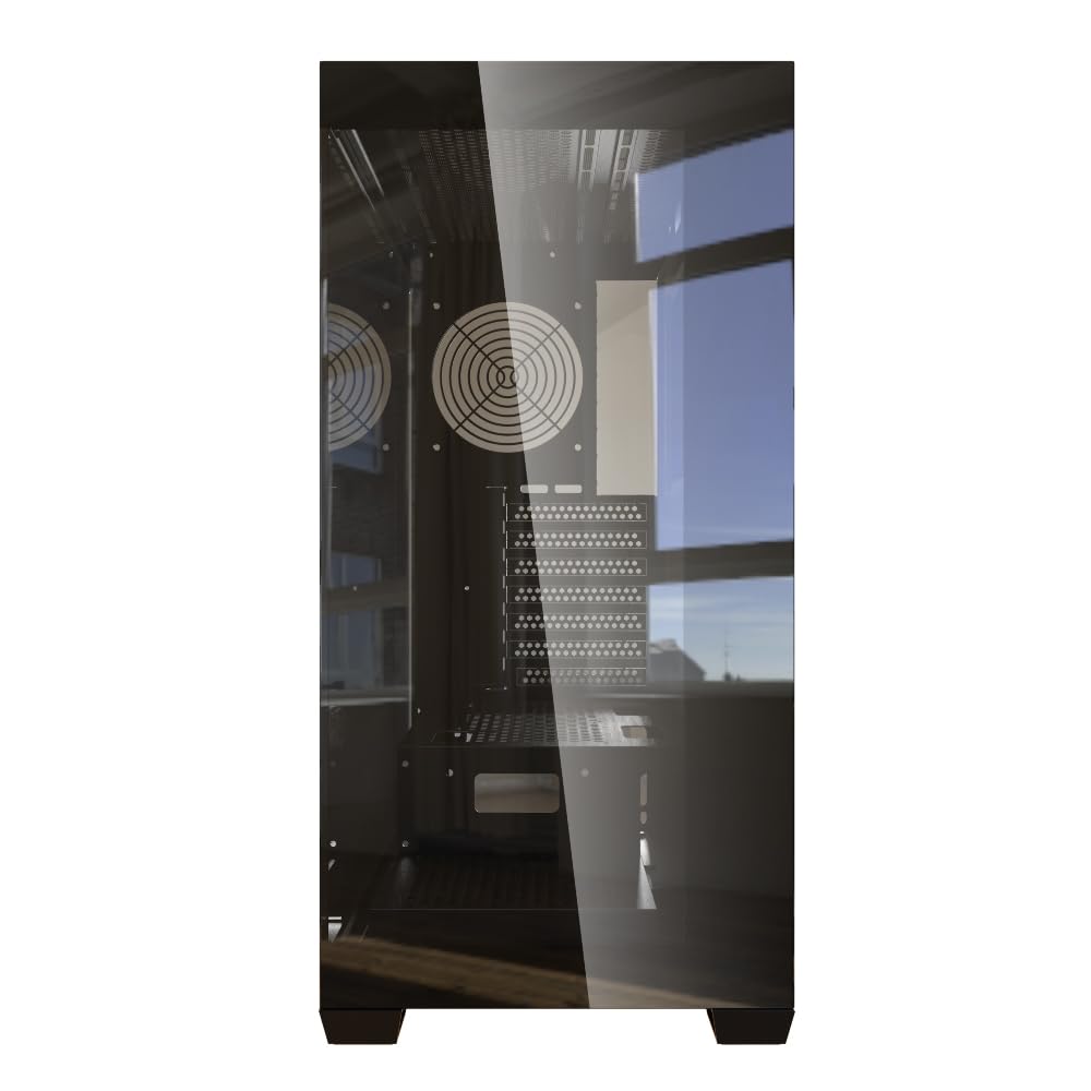 darkFlash DS900 SHINE Pillarless ATX Case with Transparent Mirror Panel DS900SHINE+TYPE-C BLACK