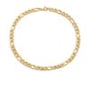 Unisex Figaro Chain Necklace in Gold Titanium Stainless Steel