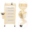 Movable Bookshelf 6 Tier Large Capacity Thickened Multifunctional Rolling Book Rack for Deskside Living Room