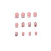 Sweet and Cute Glitter Heart White French Nails - European and American Style