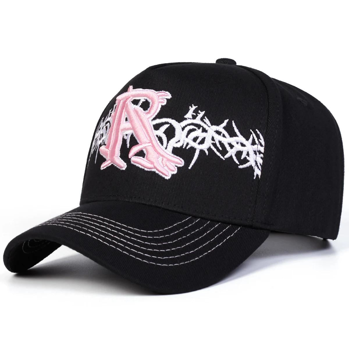 

Unisex R Cross Embroidery Baseball Caps Spring Autumn Outdoor Adjustable Casual Hats Sunscreen Hat Sports Cap чорний