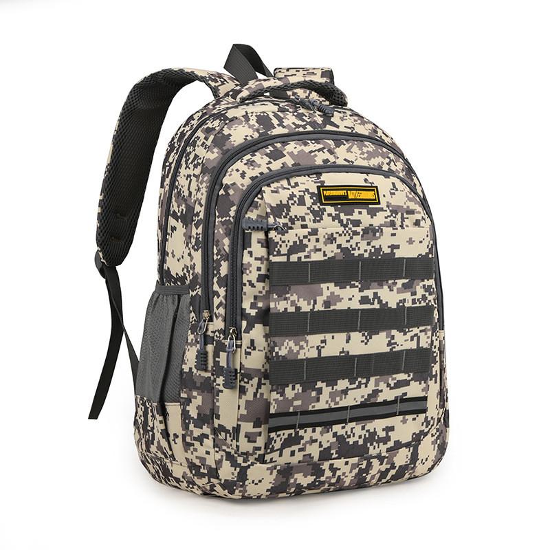 Unisex Camo Oxford Backpack Breathable 16in Laptop Compartment For Students Daily Outfits