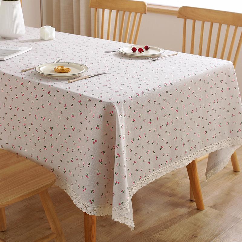 Nordic Cotton Linen Tablecloth Soft Comfortable Durable Waterproof Heat Insulation Square Tassel Trendy Fresh Dining Table Cloth