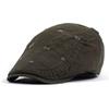 Ripped beret men's cotton cloth do old fashion letter embroidery cap new forward hat