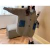 Women S Loose Hooded Long Casual Knit Cardigan Spliced Sweater