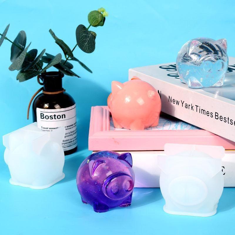 DIY Epoxy Mold Pig Decoration Silicone Mold Epoxy Resin Molds Home Decoration Moulds