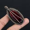 Red Flash Labradorite Pendant, 999 Copper Wire Wrapped Jewelry, Gemstone Jewelry Pendant, Handmade Wedding Gift Jewelry