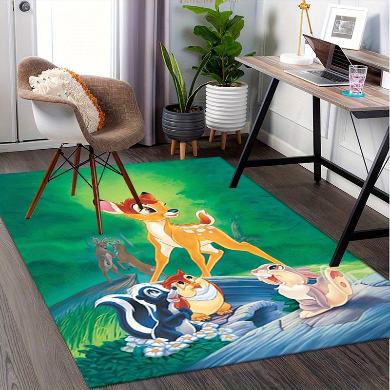 Office Rug Bambi, Thumper Theme 3D Printed Anti-Slip Rug-Machine Washable for Living Room