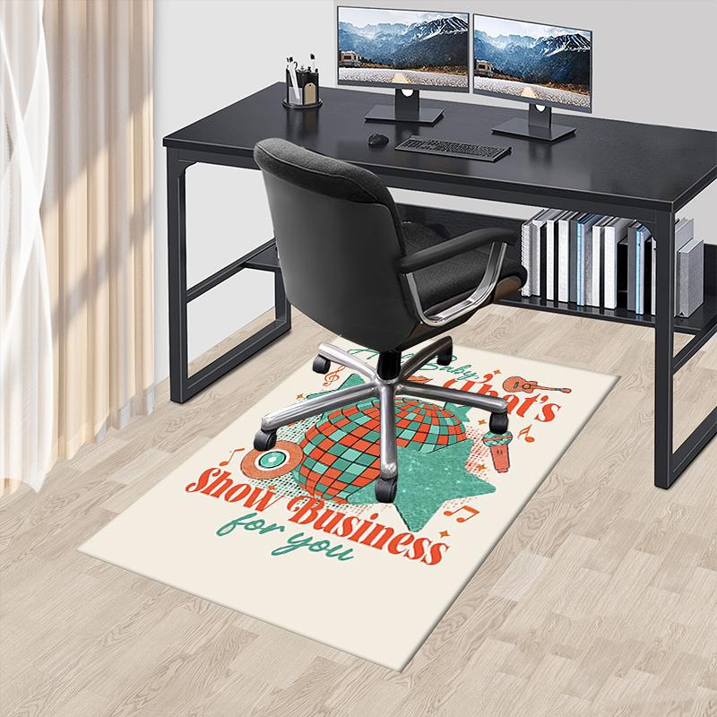 

Show Business Chair Mat: Retro Disco Ball Design Office Carpet, Oversized Rug for Home Decor, Sofa Mat, Gift Idea Suitable for Bedroom, Livi 60cm by 90cm