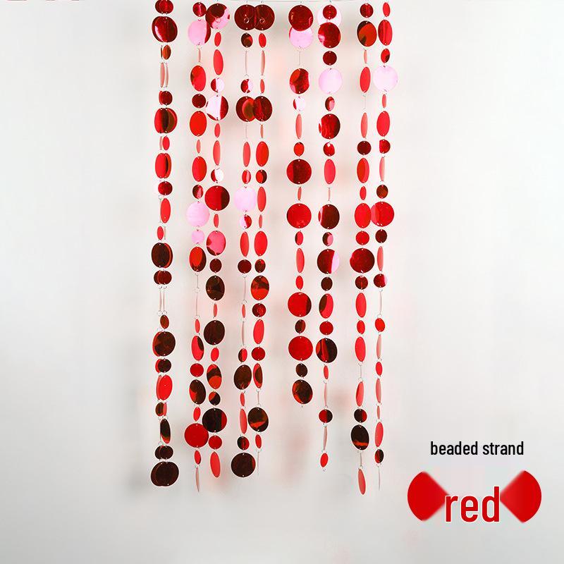 Round Wedding Mirror Sequin Bead Curtain for Ceiling or Door Decoration