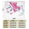 Marie Cat  Cartoon Cat Wool Blanket Customized Throw Blanket for Bed Sofa Couch 150*125cm Quilt