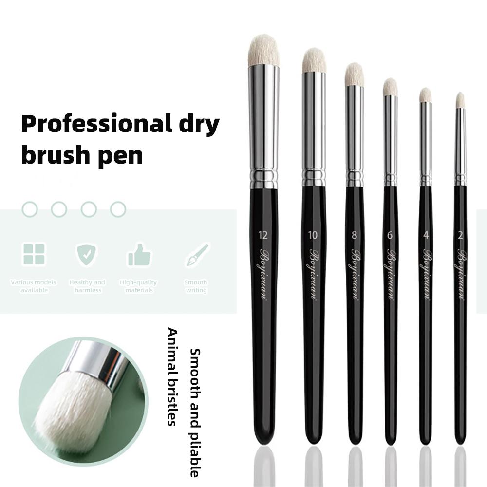 

3/6pcs Dry Brush Painting Goat Hair Professional Miniature Paint Brush Set for Art Acrylic Watercolor Micro Detailing Drybrush