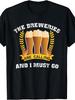 Men's Funny Beer Lover T-Shirt - Retro Brewery Humor Design "The Breweries Are Calling" - Casual Round Neck Tee Suitable for Craft Beer Enthusiasts, M