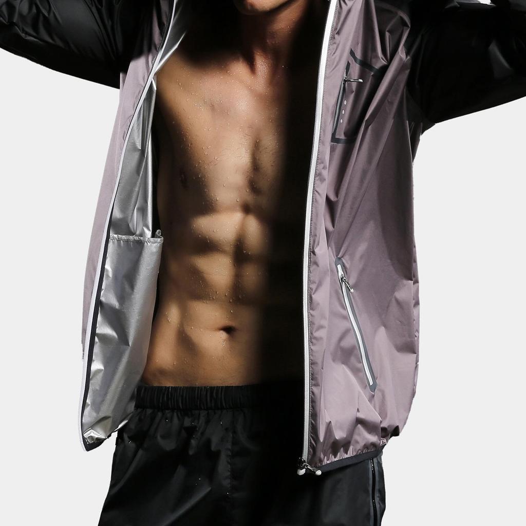 Übergröße Herren Fitness Schweißanzug - Herbst/Winter Laufjacke für Fitnessstudio und Sport