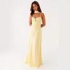 New Women's Clothing Temperament V-neck Strap Backless Dress Long High-end Satin Dress Women