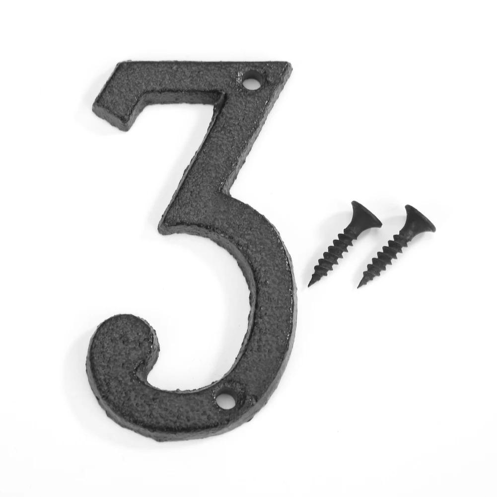 Numere Metalice Digitale pentru Casă Fontă Plăcuță de Ușă Fier Marcă Durabil DIY Cafenea Magazin Decor de Perete Familie Grădină Magazin Cadou