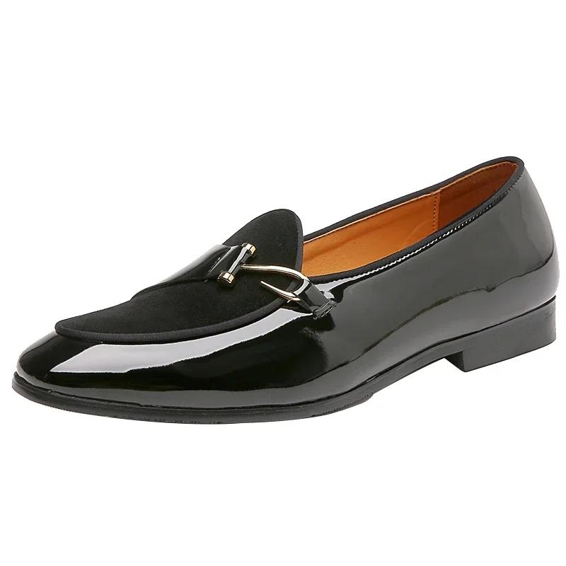 

Формальные мужские туфли из искусственной кожи - классические туфли на весну/осень для делового стиля - туфли-оксфорды из натуральной кожи US 4(EUR 37) чёрный