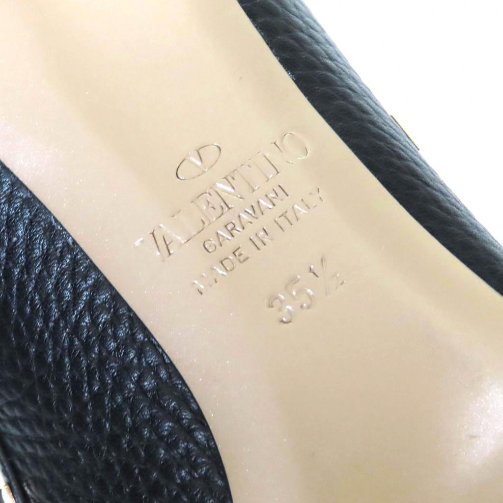 Valentino Garavani pumps Rockstud pointed toe leather black leather Women 35.5 Used