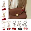 Cherry Bag Pendant Bag Charm Resin Cherry Keyring Fashion Alloy Jewelry Key Accessory Present for Fashion Women Girls