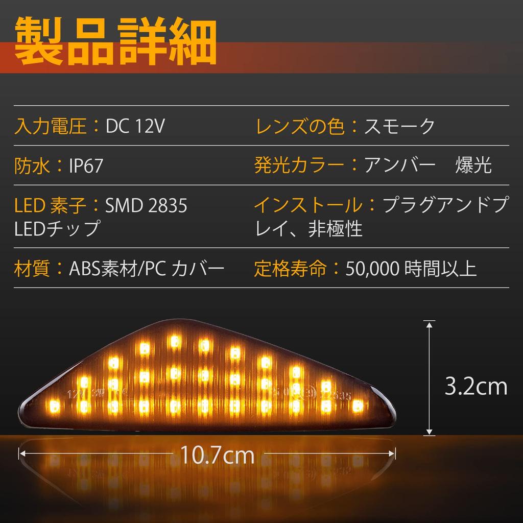 POPMOTORZ BMW X3 F25 LED Side Marker X5 E70 Flowing Turn Signal Lamp High Brightness LED X6 Sequential Turn Signal Genuine Replacement Set of 2 Smoke