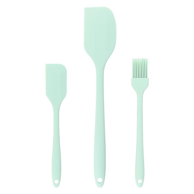 3-piece Spot Integrated Silicone Spatula Oil Brush 3-piece Set Baking Cream Spatula Single Cake Scraper Baking Tool