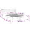 Bed Frame with Headboard White 140 x 200 cm Solid Pine Wood