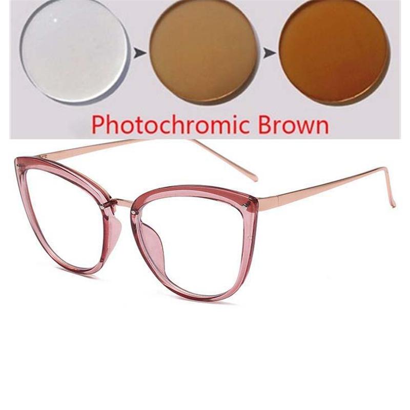 Spring Hinge Women Cat Eye Prescription Glasses For The Nearsighted Anti Blue Rays Myopia Spectacles Power 0 -0.5 -0.75 To -6.0
