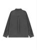 [Matinkim] Washed Cotton Drawstring Shirt In Charcoal