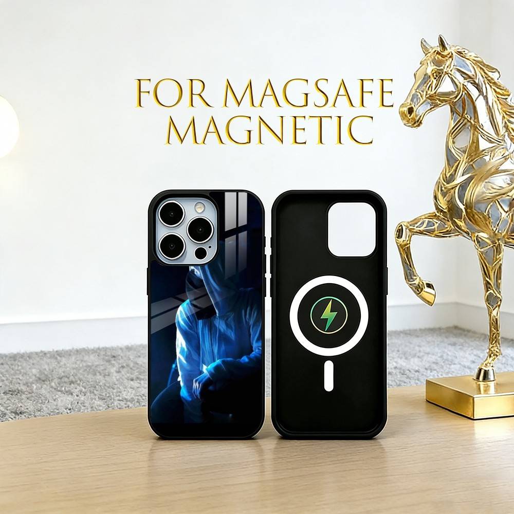 alan walker Phone Case For iPhone17,16,15,14,13,12,11 Plus,Pro Magnetic For Magsafe Wireless Charging