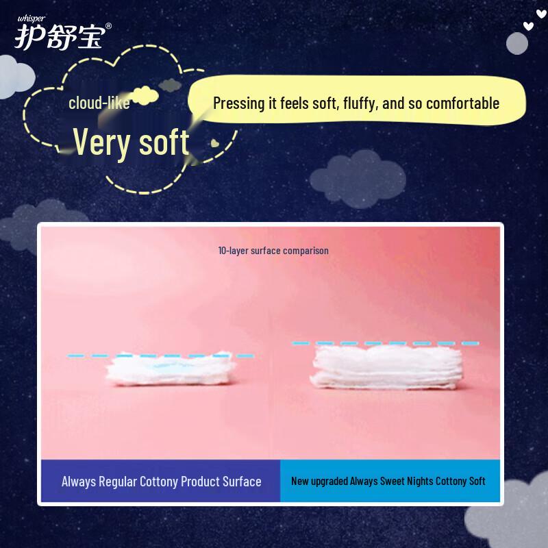 Whisper Sweet Sleep Cottony Soft Overnight Sanitary Pads