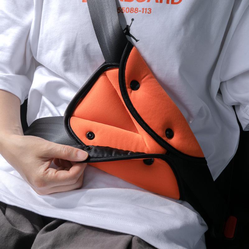 

Child Safety Belt Shoulder Pad with Anti-Neck Padding and Triangle Adjuster оранжевый