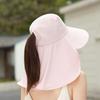 Wide Brim Foldable Shawl Hat Anti UV Adjustable Integrated Face Mask Fisherman Hat Sun Hat Large Brim Tea Picking Hat Gardening