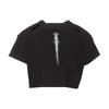 Y-3 Women's Logo Print Crew Neck Short Sleeve T-Shirt Black IR7096