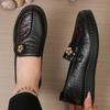 Style Ladies Loafers Ladies Leather Flat Shoes,simple and Classic Mom's Shoes  Anti-slip and Comfortable,free Shipping