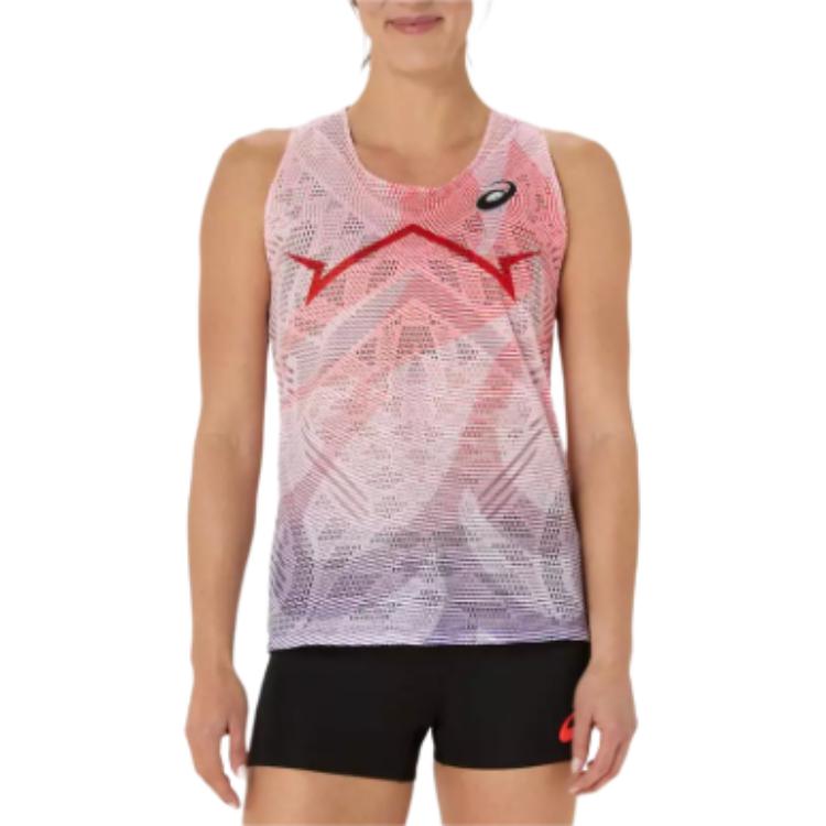 Asics Jacquard Mesh Texture Tank Top Women Tops 2092A532-605