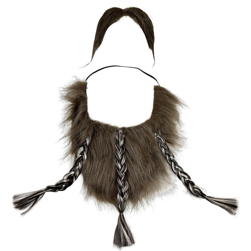 Novelty Realistic Fake Beard Natural Pirate Beard Mask Lightweight False Moustache  for Halloween