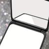 1PC Sparkling Rhinestone Portable Folding Makeup Mirror - Dual-Sided Square Design for Purses & Handbags, Make Up Mirror
